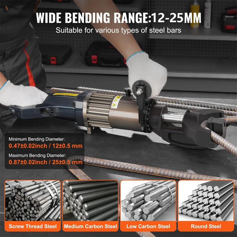 Dobrador e Endireitador de Ver - Rebar Bender Electric Portable 25Mm avaliação e preço