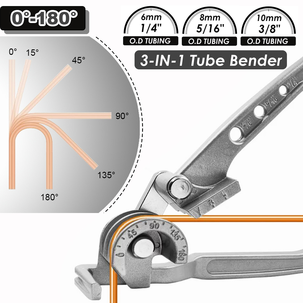 Dobrador de tubos 3 em 1, ferr - Manual Pipe Tube Bender 3/8 To 1 Inch avaliação e preço
