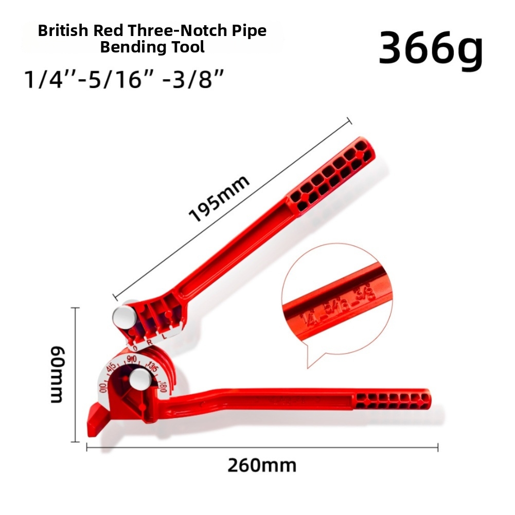 26*19.5*6cm Dobrador de Tubos  - Manual Pipe Tube Bender 3/8 To 1 Inch avaliação e preço
