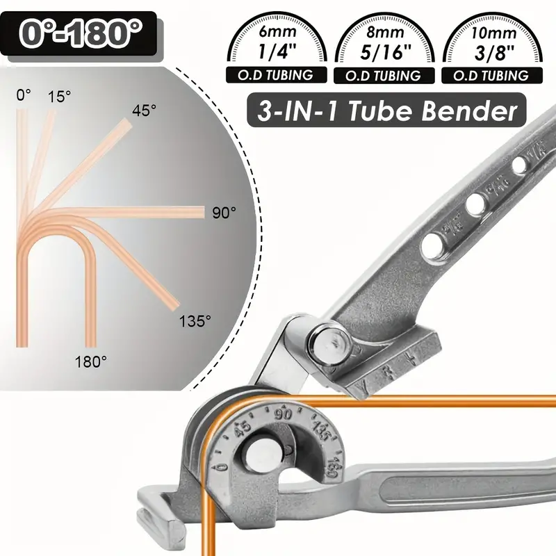 Dobrador de tubos 3 em 1, ferr - Manual Pipe Tube Bender 3/8 To 1 Inch avaliação e preço